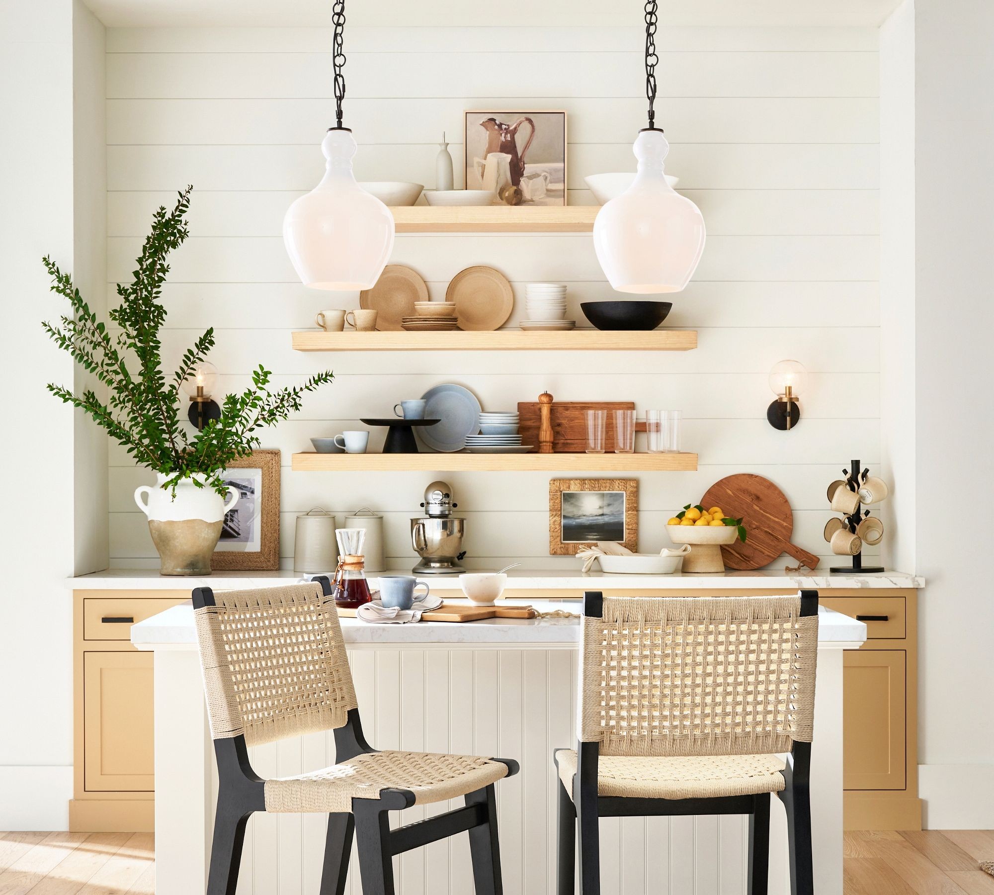 Lawson Glass Pendant Light - Recycled & Milk Glass with Bronze Accent K1342