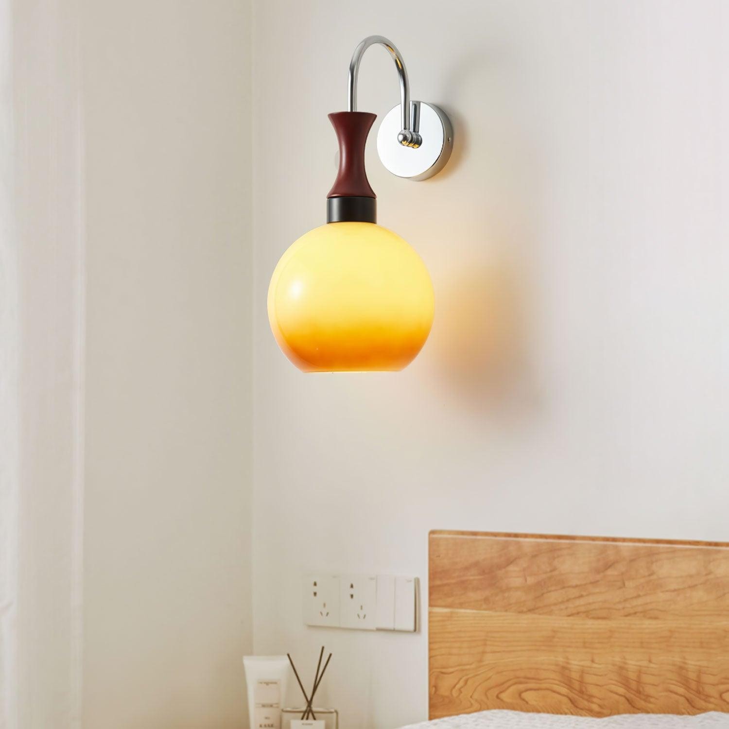 Spherical Yellow Wall Lamp K562