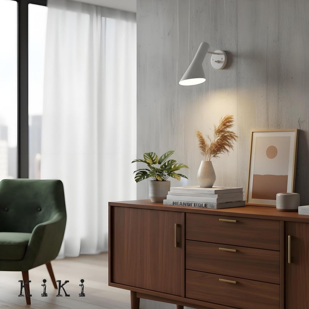 Modern Nordic Metal Wall Lamp - Directional Asymmetrical Sconce for Hallway