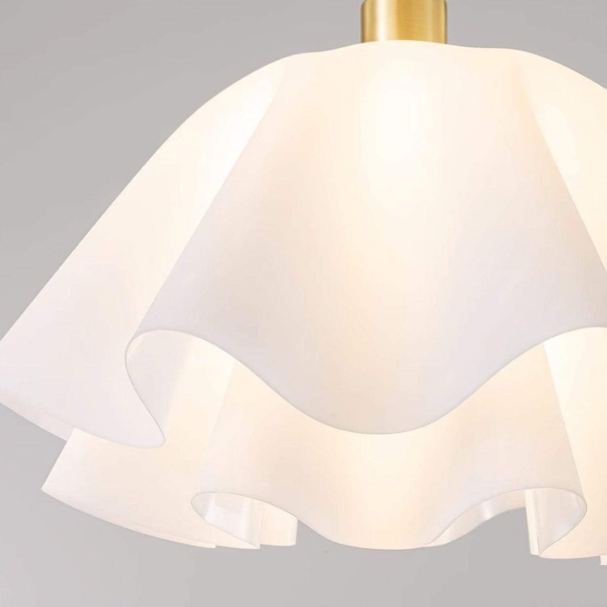 Lustra Pleated Retro Brass Acrylic Ceiling Light D959