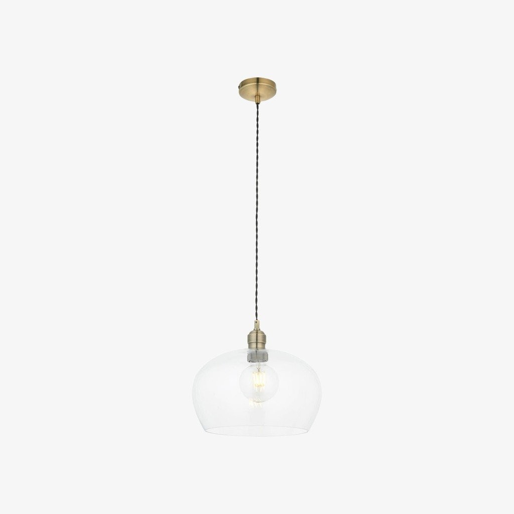 Clarione Height-Adjustable Glass Pendant Light - Classic Art Deco Light K2004