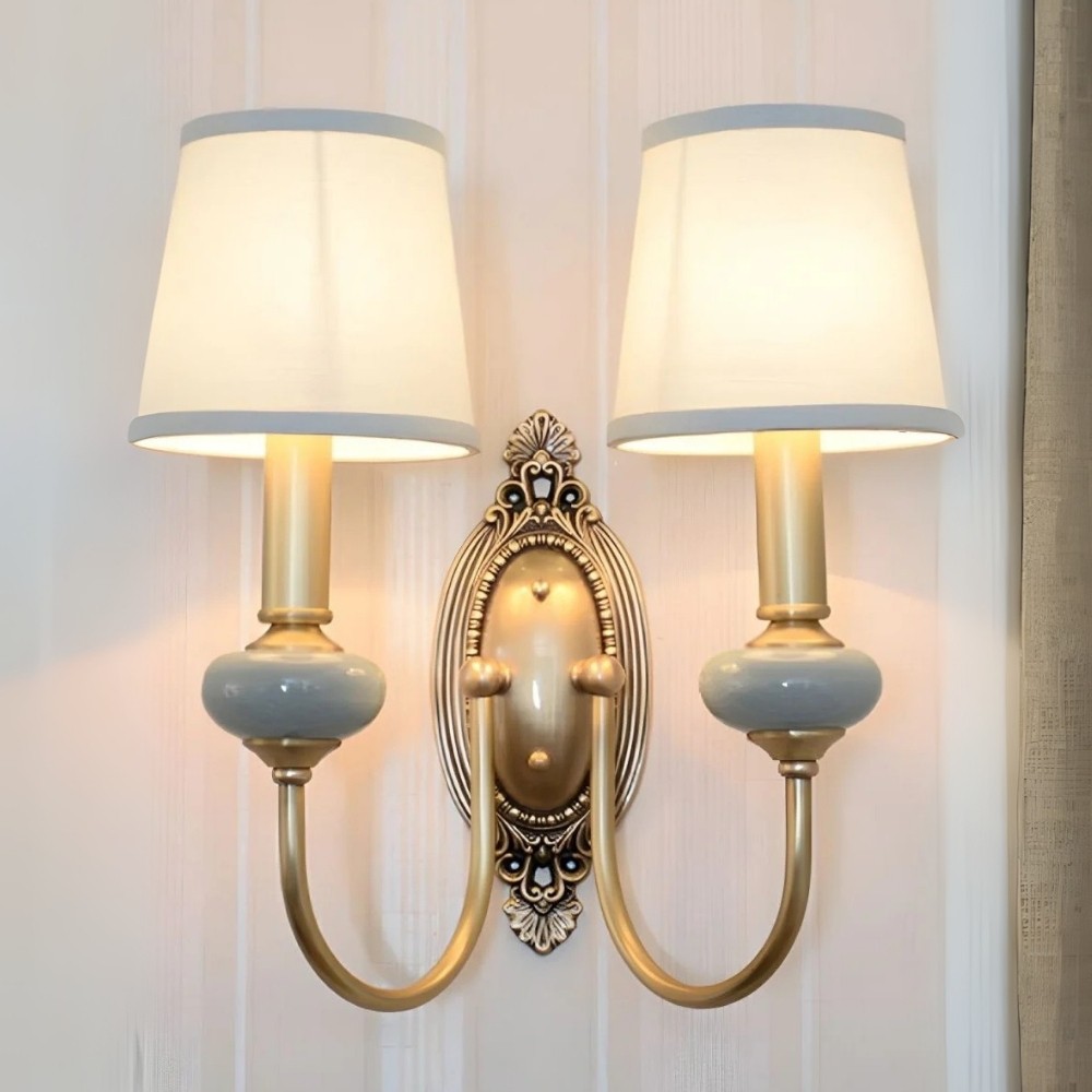 Rowanea Curved Fabric Shade Wall Light – Soft Ambient Light for Any Interior K1129