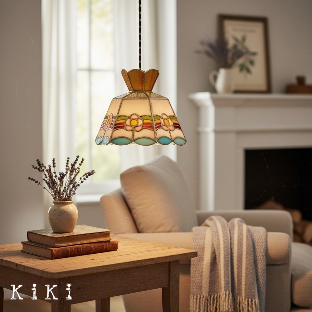 Vintagia Decorative Glass Pendant Light - Tiffany Glass Lighting for Dining and Living Room K2137