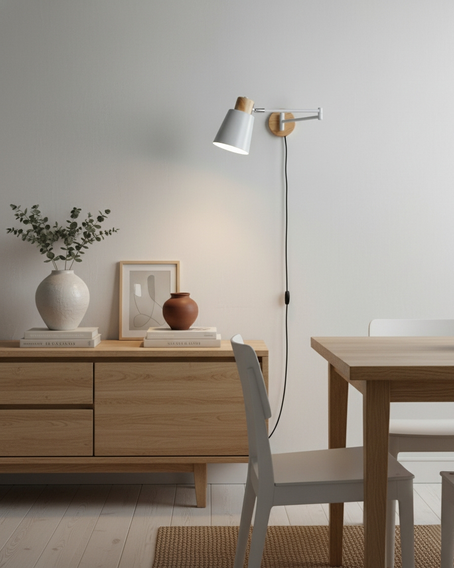 Collin Adjustable Plug In Wall Lamp D265