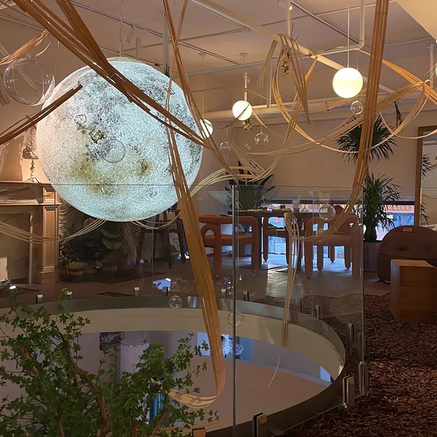 Planetary White Moon Chandelier Suitable For Living Room K215