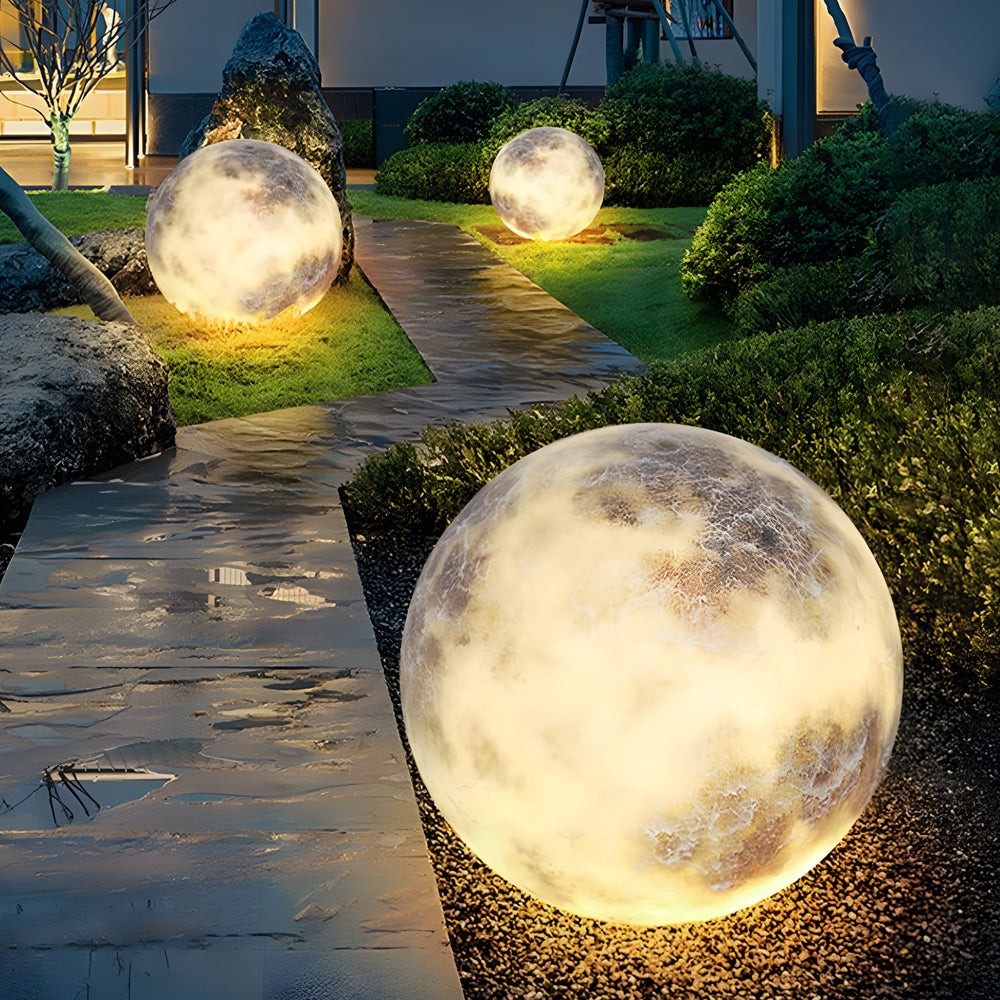 Waterproof Luminous Moon Art Decor Modern Ground Lawn Lamp K768