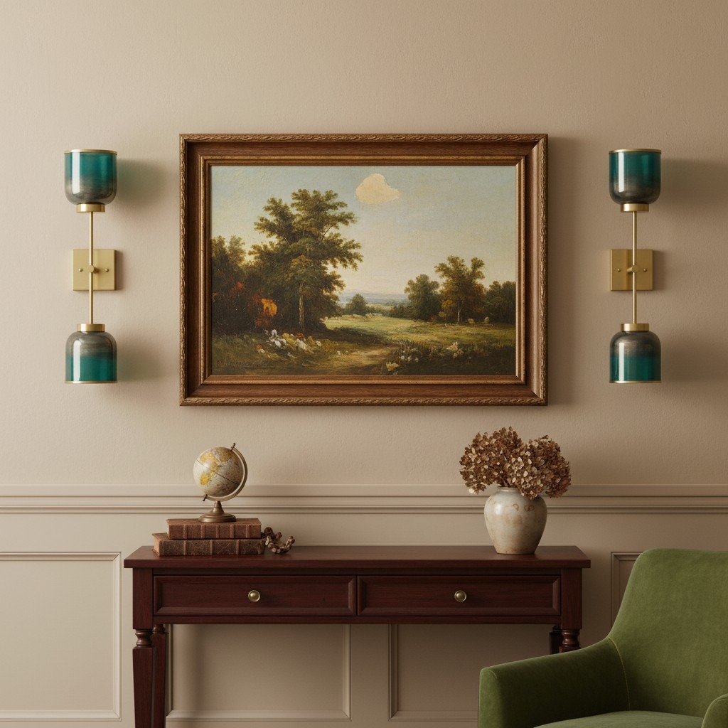 Helvo Gradient Glass Wall Lamp - Cylinder Glass Sconce for Living Room and Entryway K2350