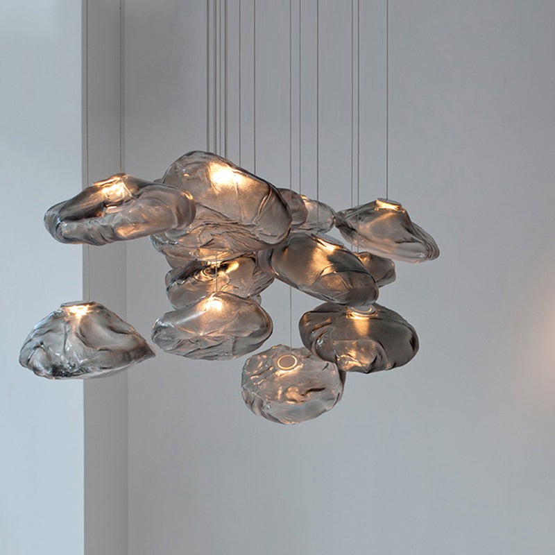 Multi-Head Irregular Glass Bubble Chandelier K216