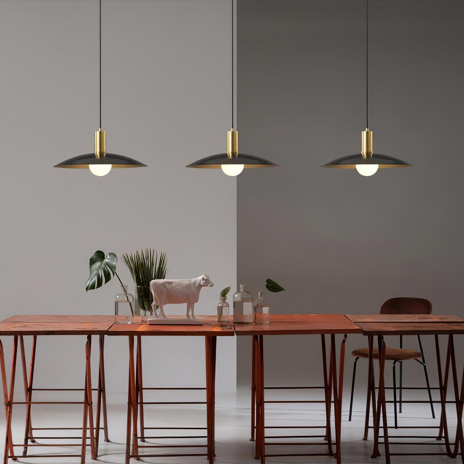 Brass Flared Pendant Lamp K275