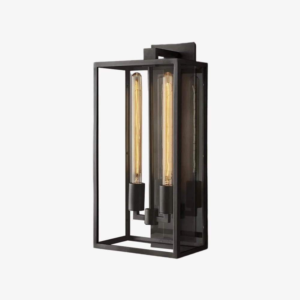 Classic Beckman Vintage Wall Sconce - Steel & Glass Linear Design K1589