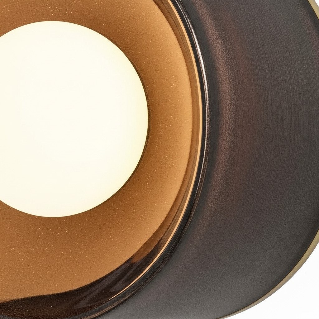 Ceranova Glazed Round Ceramic Wall Lamp - Modern Wall Lighting for Bedrooms and Hallways K2076