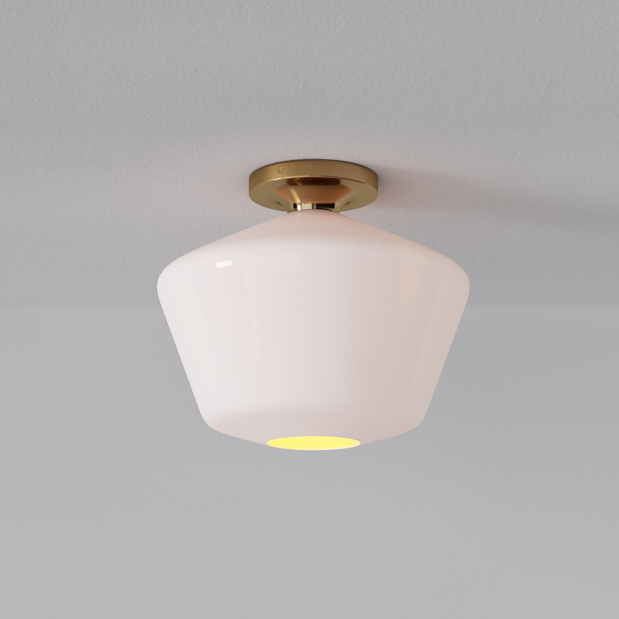 Merin Sleek Glass Ceiling Lamp - Geometric Flushmount Lamp for Dining Room K1223