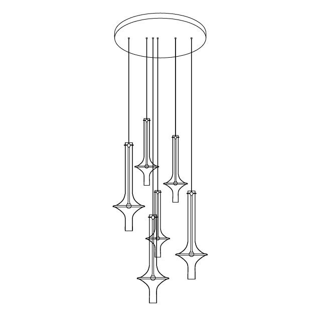 Modern Creative Glass Tube Pendant Lamp K774