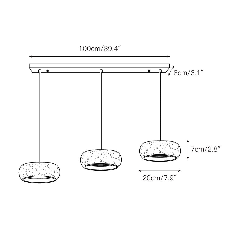 Travertine Drum Pendant Lamp D608