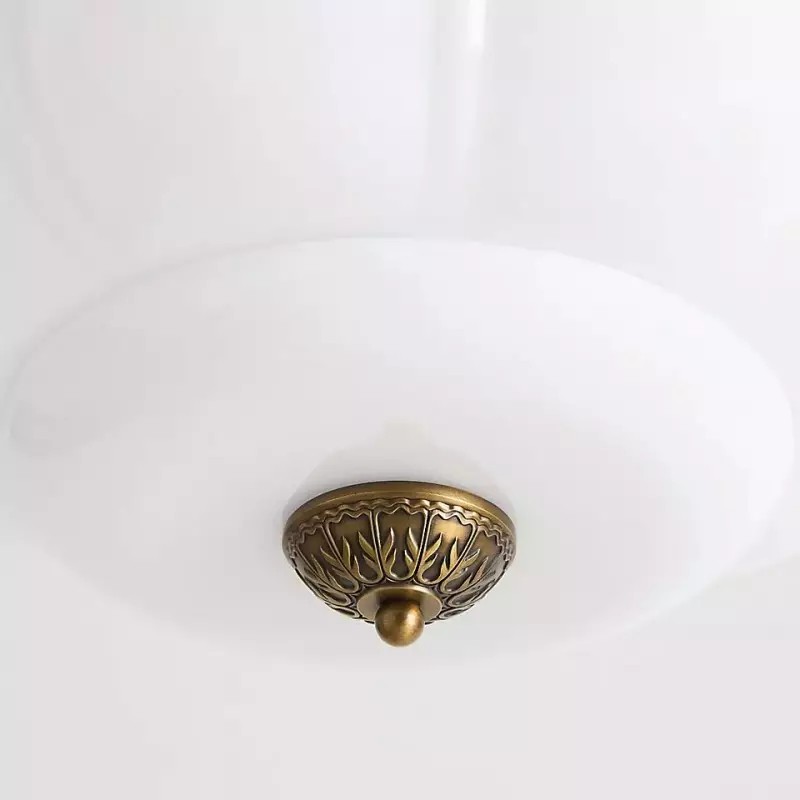 Eloise Retro Milk Glass Semi Flush Mount Ceiling Light K868