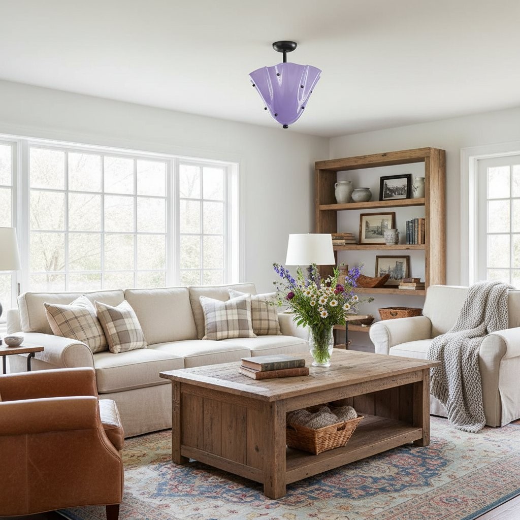 Bellina Glass Flush Mount – Artistic Fazzo Ceiling Lamp for Bedroom or Hallway K1133