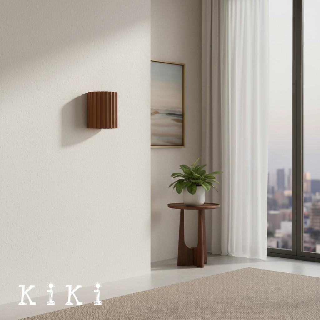 Striped Semicircle Resin Wall Lamp - Contemporary Accent Lighting for Living Room K95