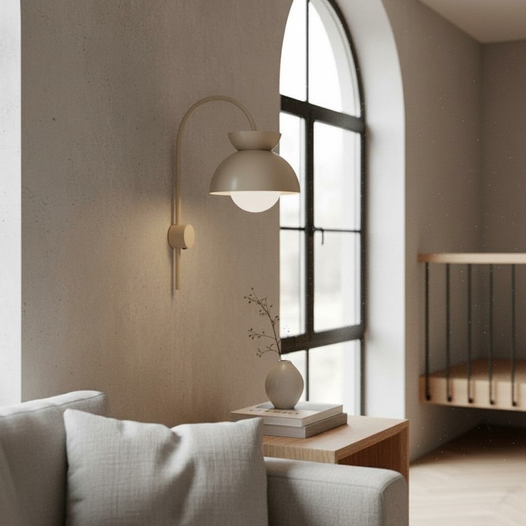 Aurelia Wall Lamp with Tiered Dome Design in Modern Metal for Bedroom or Hallway K1745