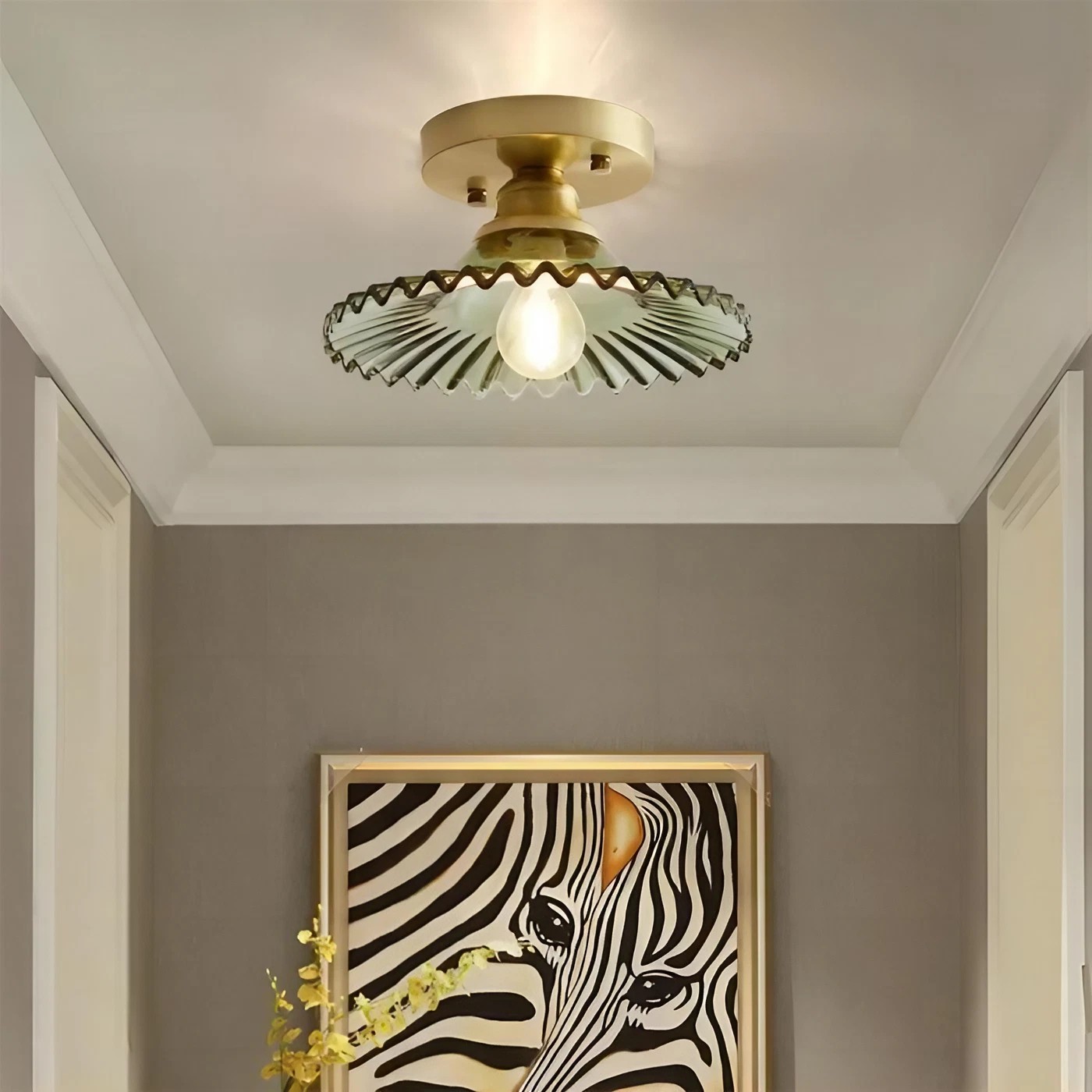 Vintage Design Stained Glass Ceiling Light K82