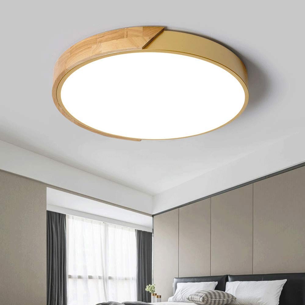 Modern Wooden Slim Round Led Ceiling Light K171