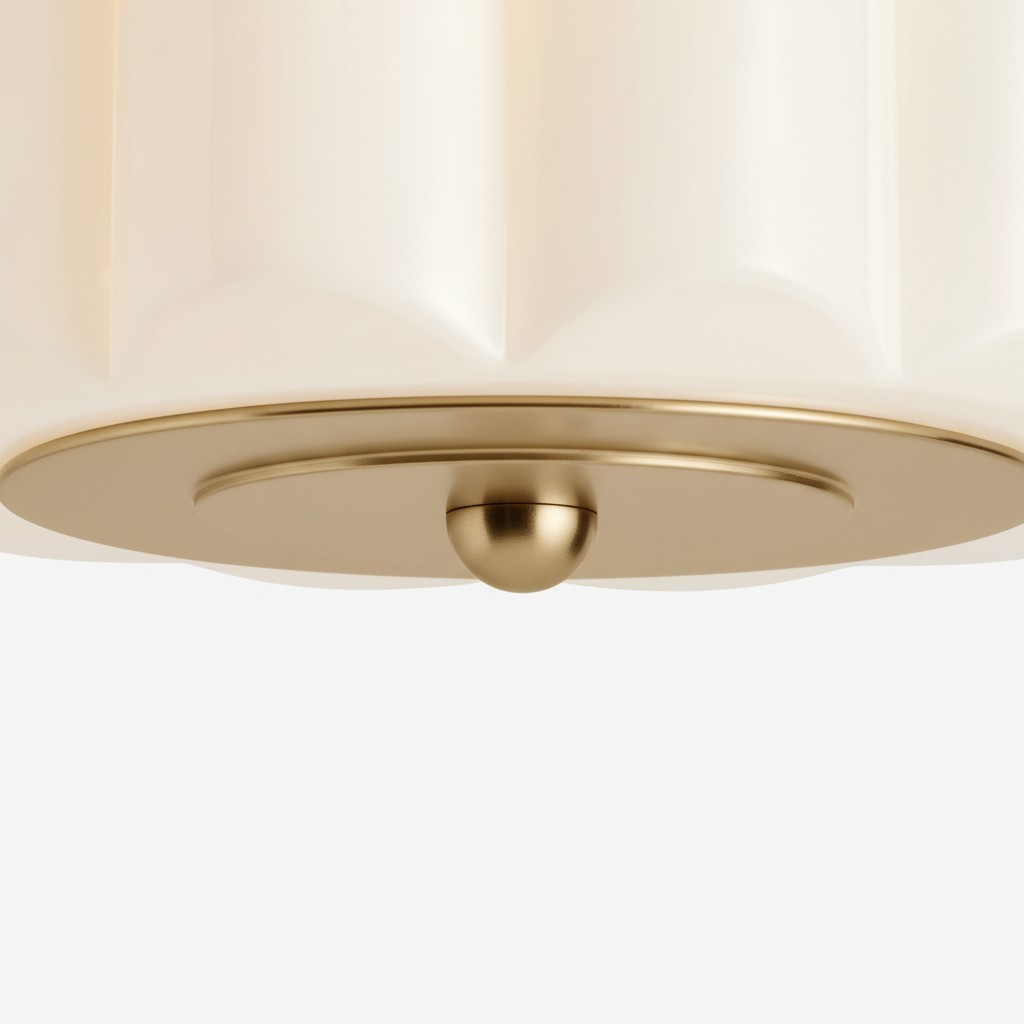 Enoravelo Farmhouse Glass Ceiling Light - Classic Flush Mount Fixture for Lounge K2224