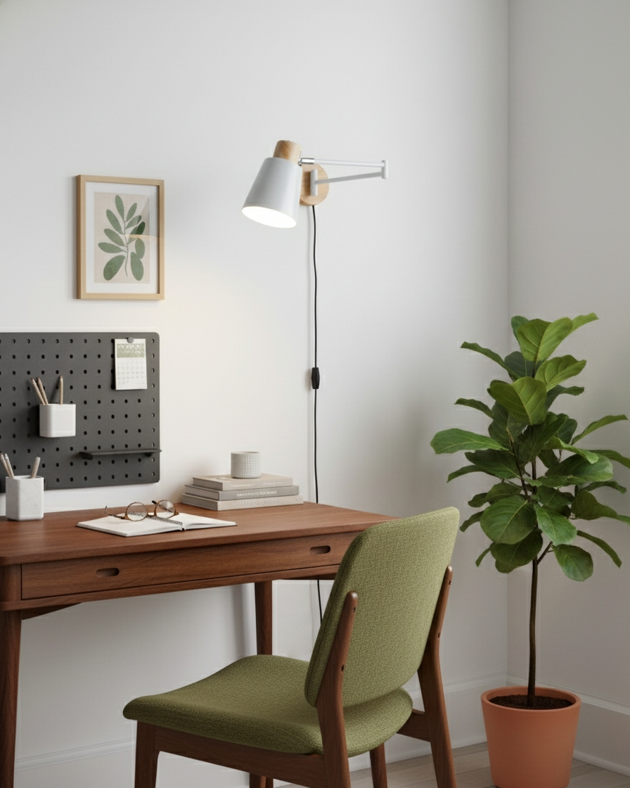 Collin Adjustable Plug In Wall Lamp D265