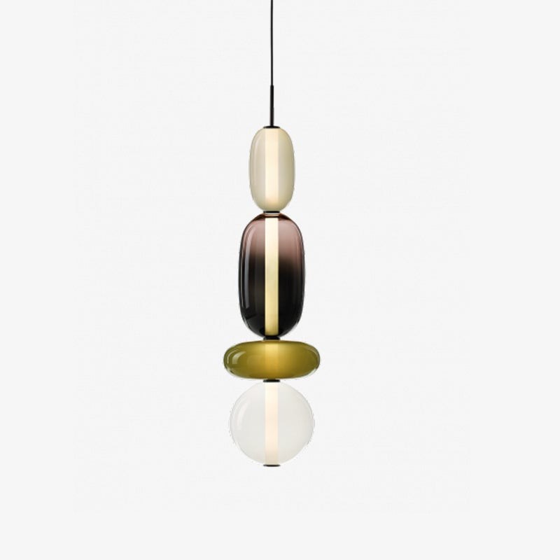 Nordic Art Deco Stained Glass Pendant Light K196