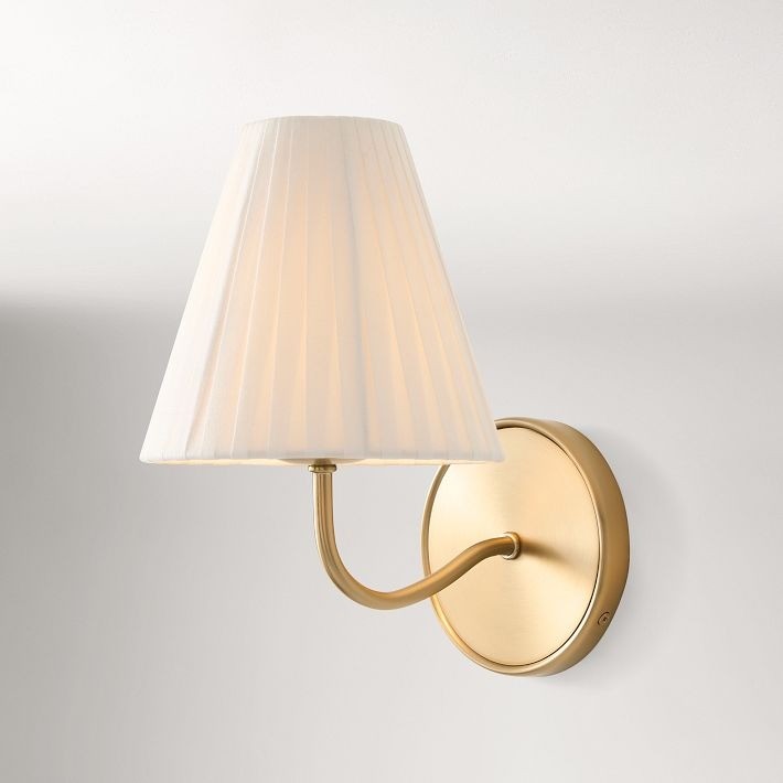 Fibura Elegant Linen Shade Wall Lamp - Contemporary Lighting for Hallway and Bedroom K1408