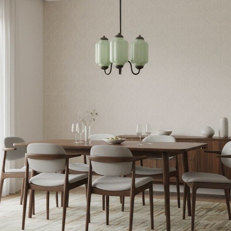 3 Lights Eloise Glass Chandelier for Living Room K947
