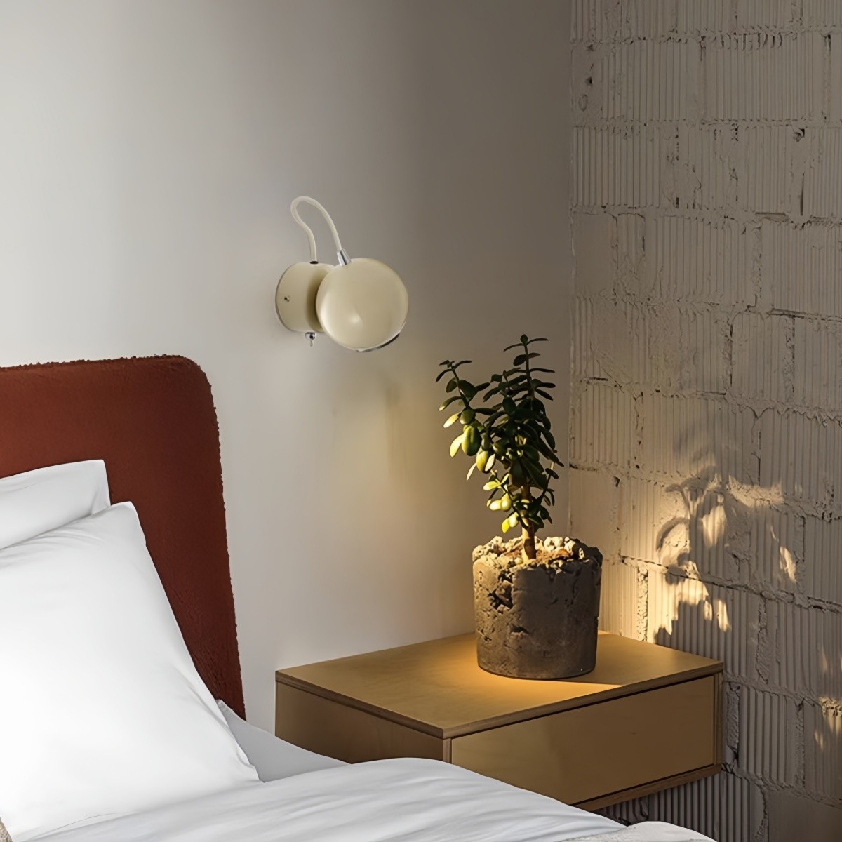 Modern Cream Magnetic Attractor Ball Wall Lamp K184