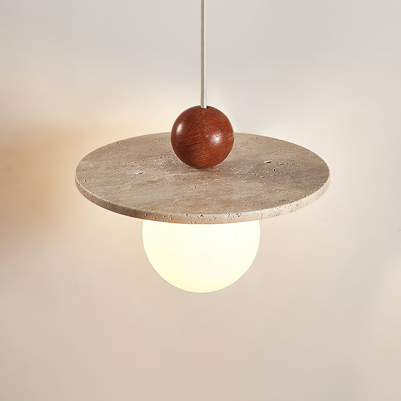 Retro Decor Cave Stone Disc Pendant Light K860