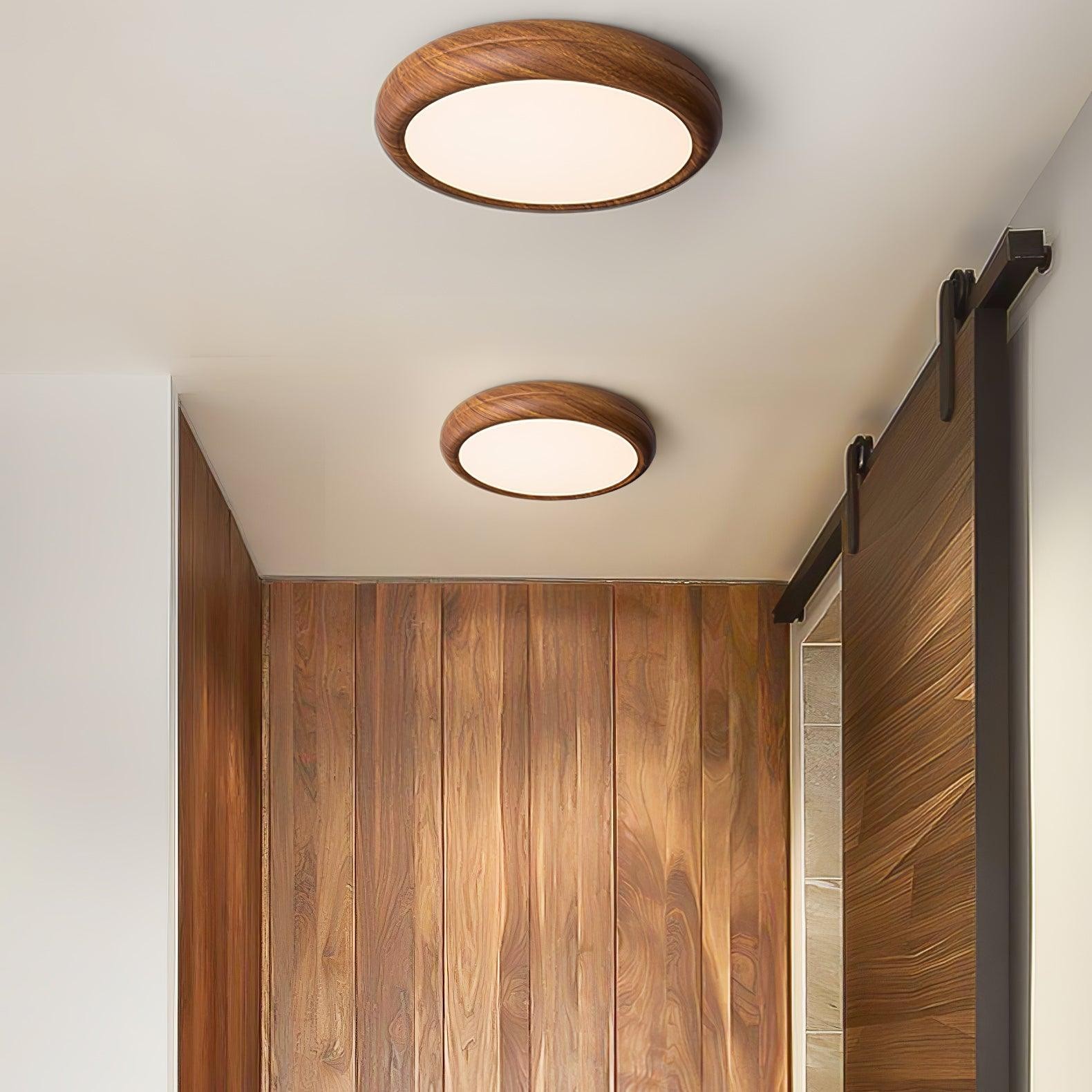 Wood Grain Round Ceiling Lamp K776