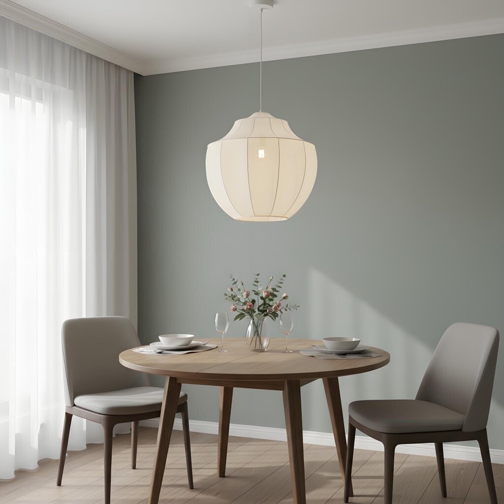 Lumifil Modern Mesh Pendant Light - Hanging Fabric Lghts are Suitable for Dining Rooms or Kitchen Islands K1752