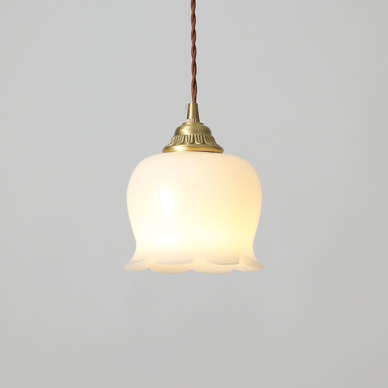 Traditional Glass Flower Pendant Lamp K736