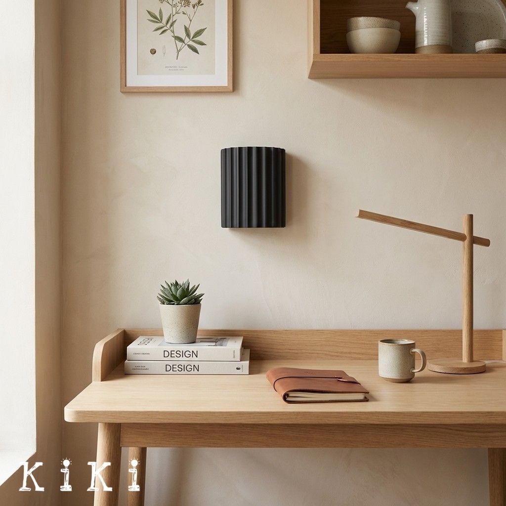 Striped Semicircle Resin Wall Lamp - Contemporary Accent Lighting for Living Room K95