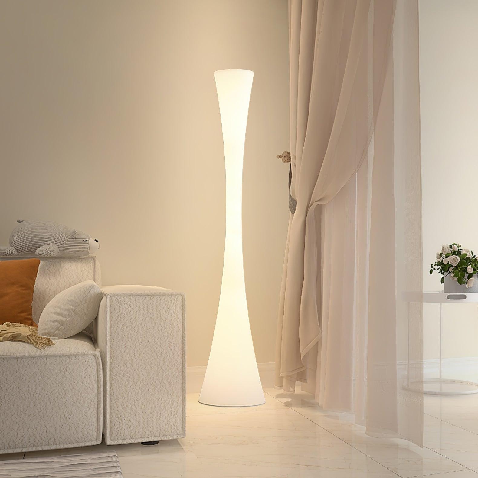 Romantic Simple White Column Floor Lamp K819