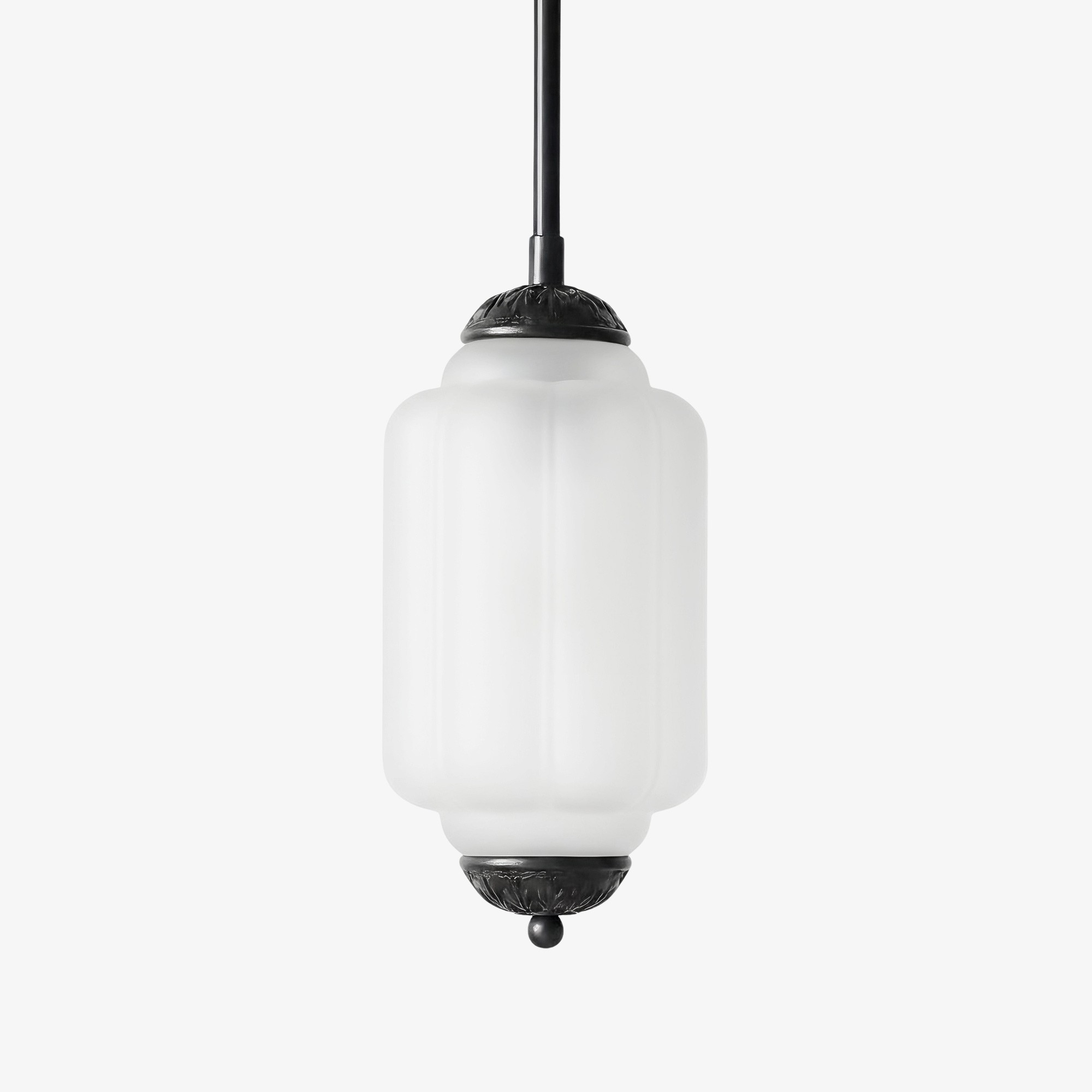 Eloise Classic Glass Pendant Light - Retro Glass and Metal Hanging Lamp for Kitchen Island Cafe K1475