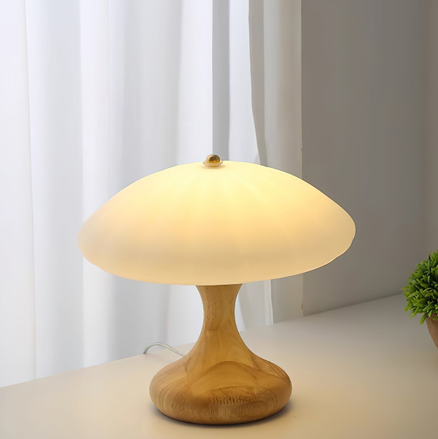 Mushroom Shape Curved Table Lamp K697