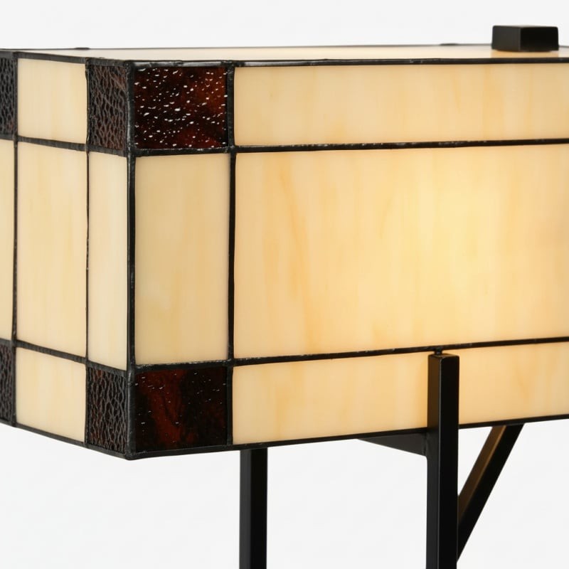 TF Manchester Table Lamp - Vintage-Inspired Stained Glass Table Light K1865
