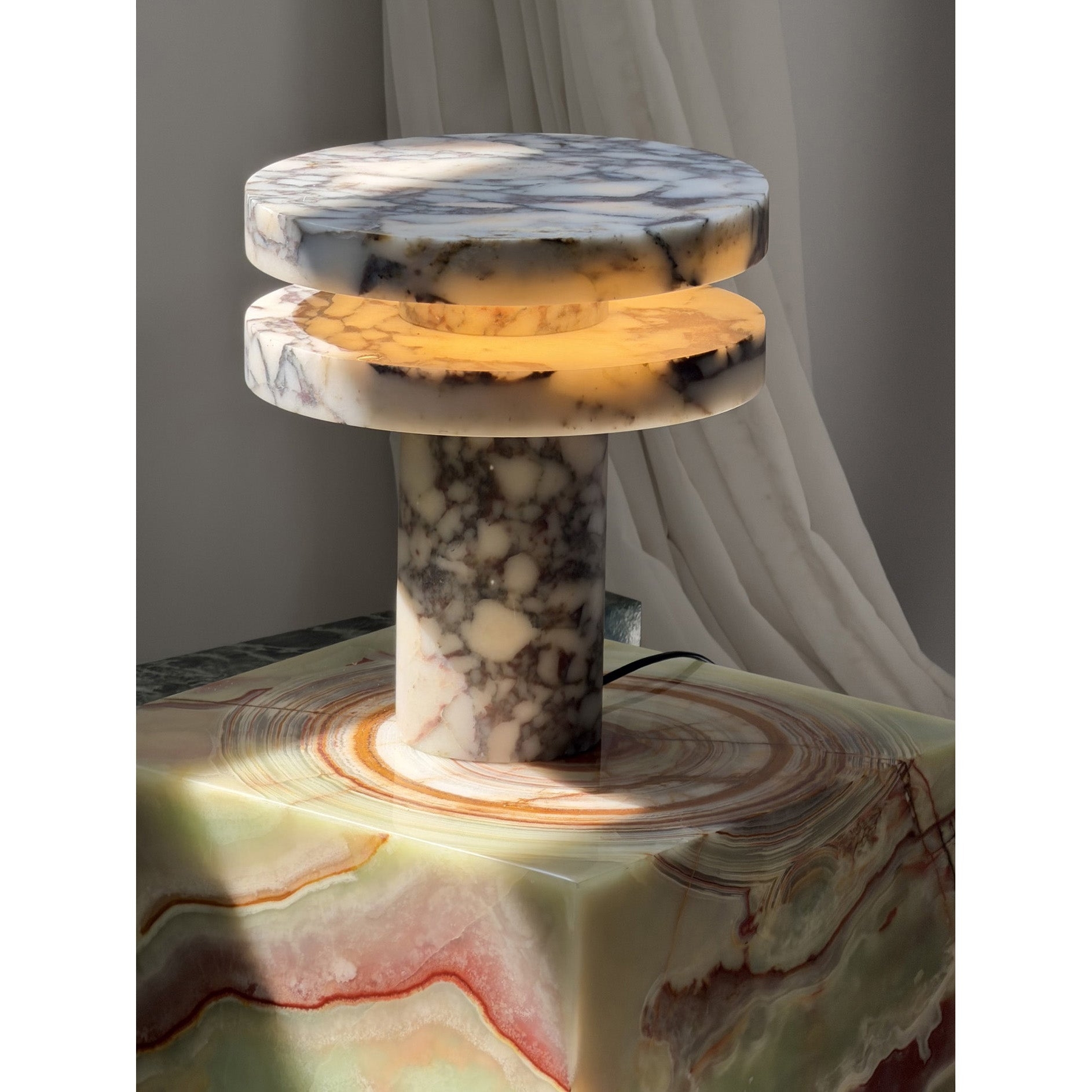 Pillar Marble Table Lamp D567