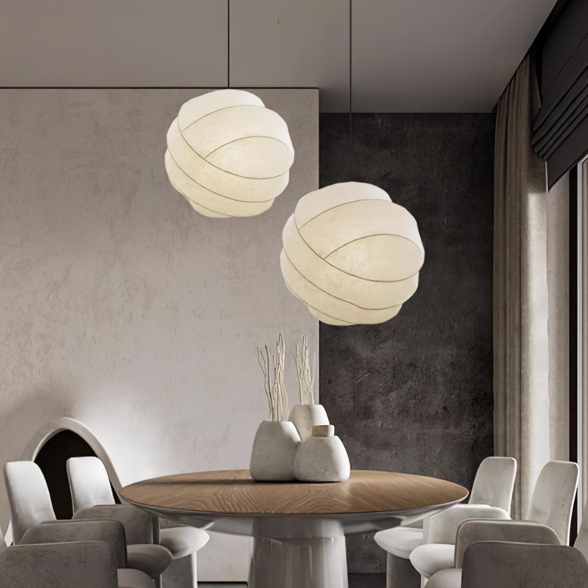Wabi-Sabi Style Fiber Cocoon Pendant Lamp K732