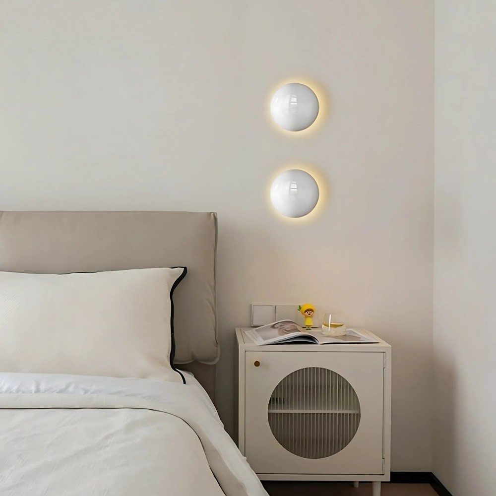 Round Metal LED Wall Light - Modern Lighting For Bedroom K1556