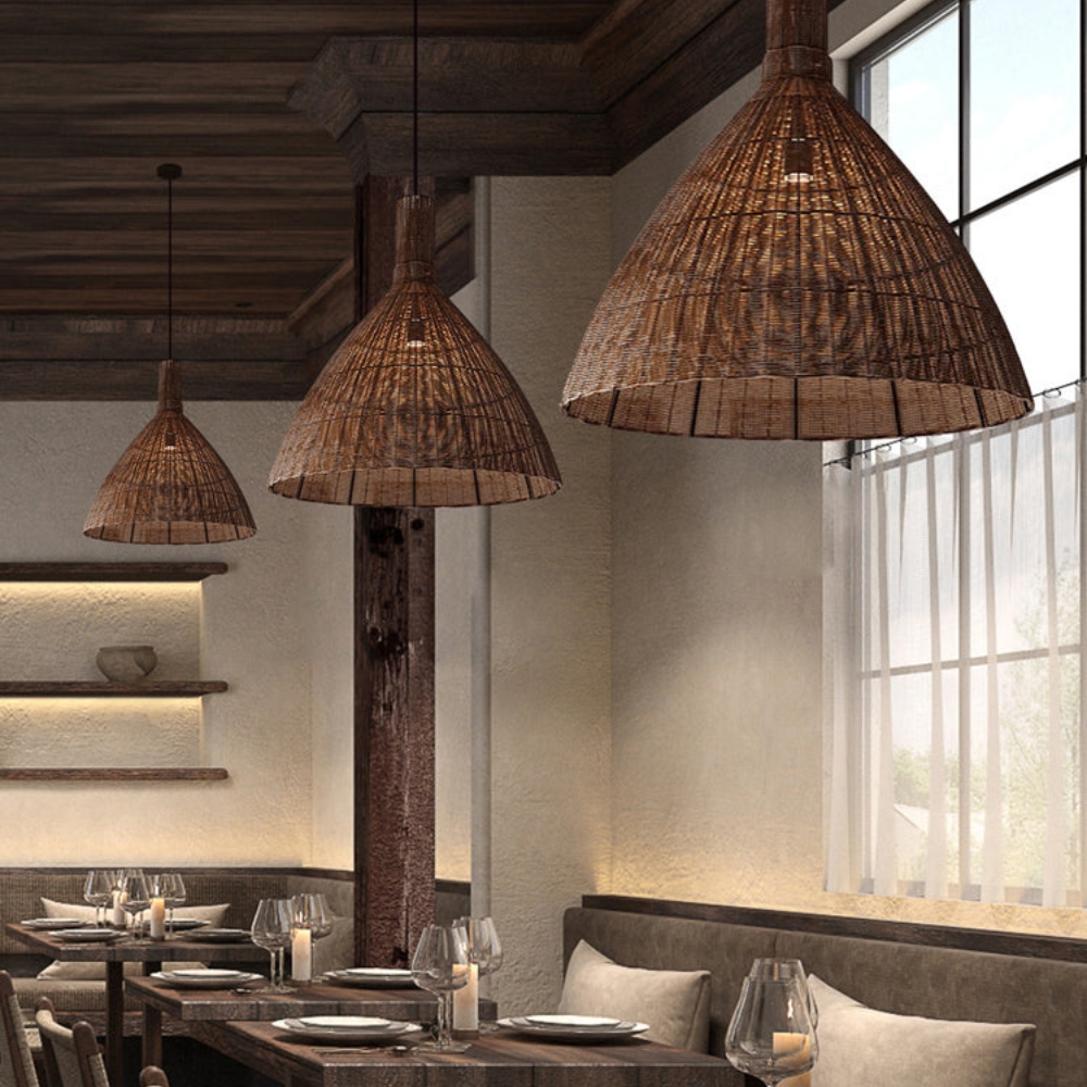The Rattan Essence of the Islands Pendant Light D826