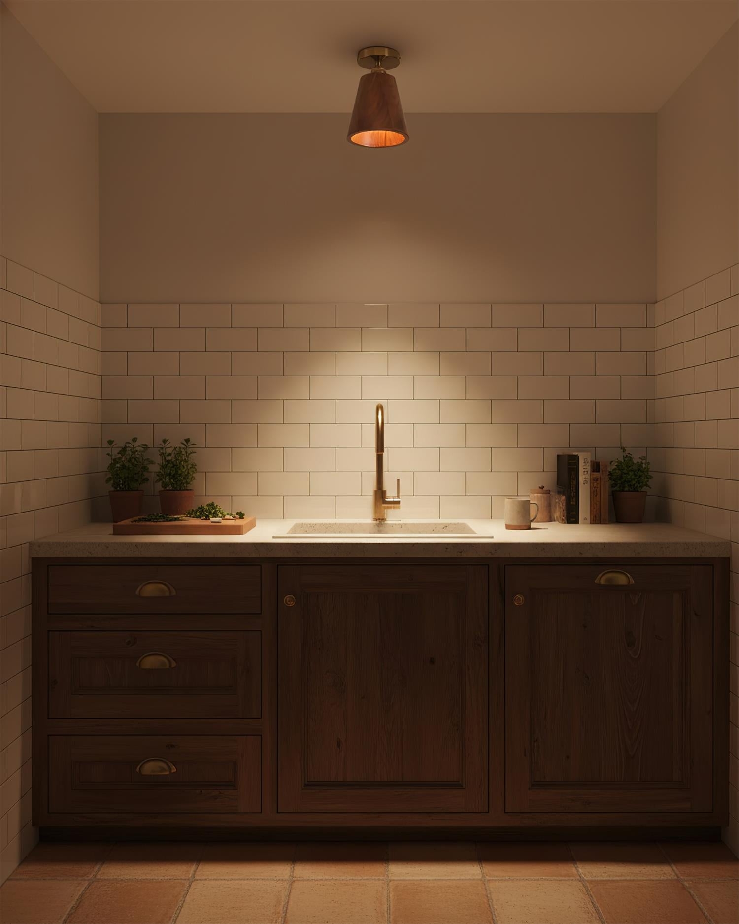 Collar Wood Ceiling Lamp D235