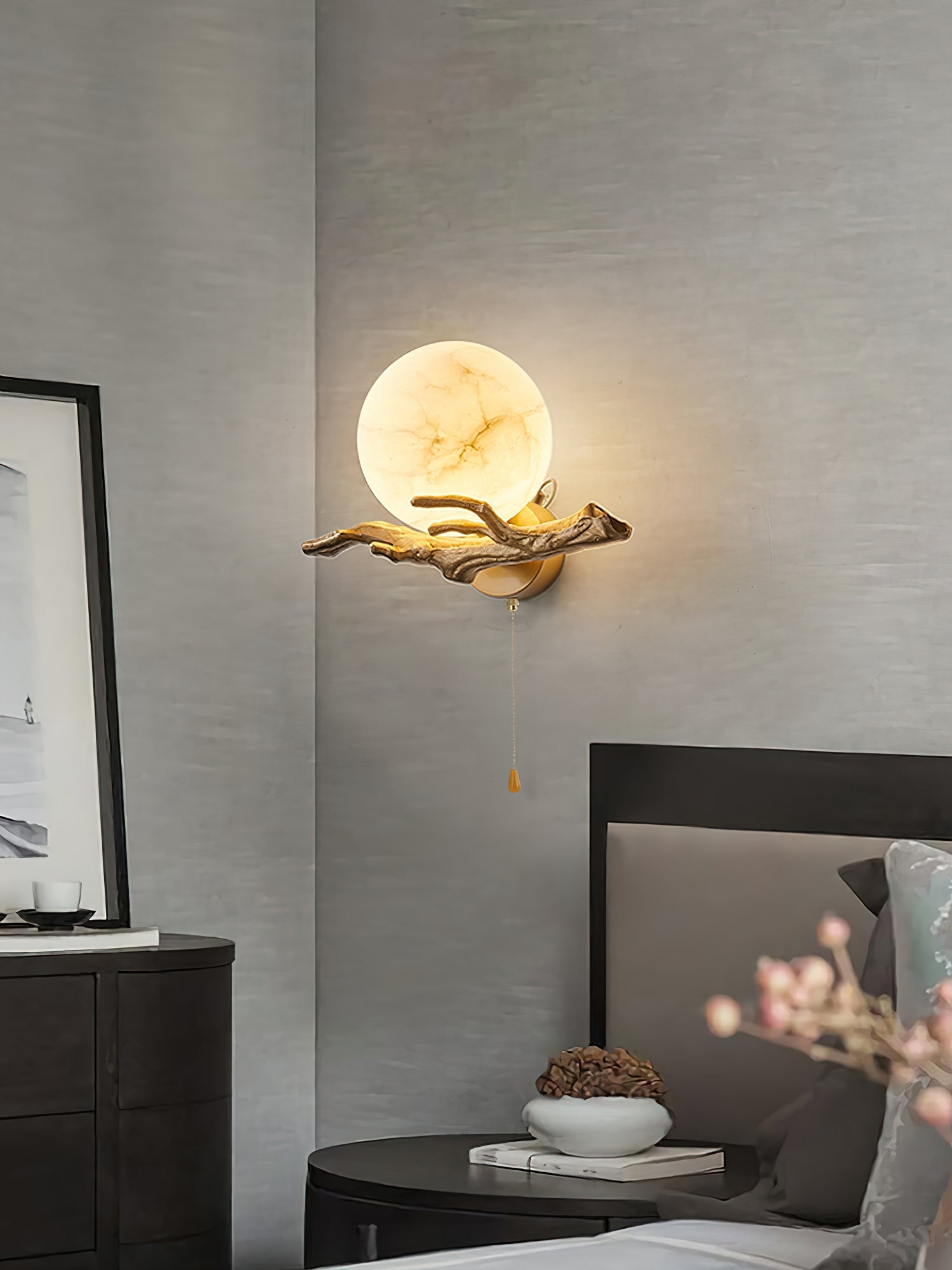 Retro Twigs Alabaster Wall Lamp D435