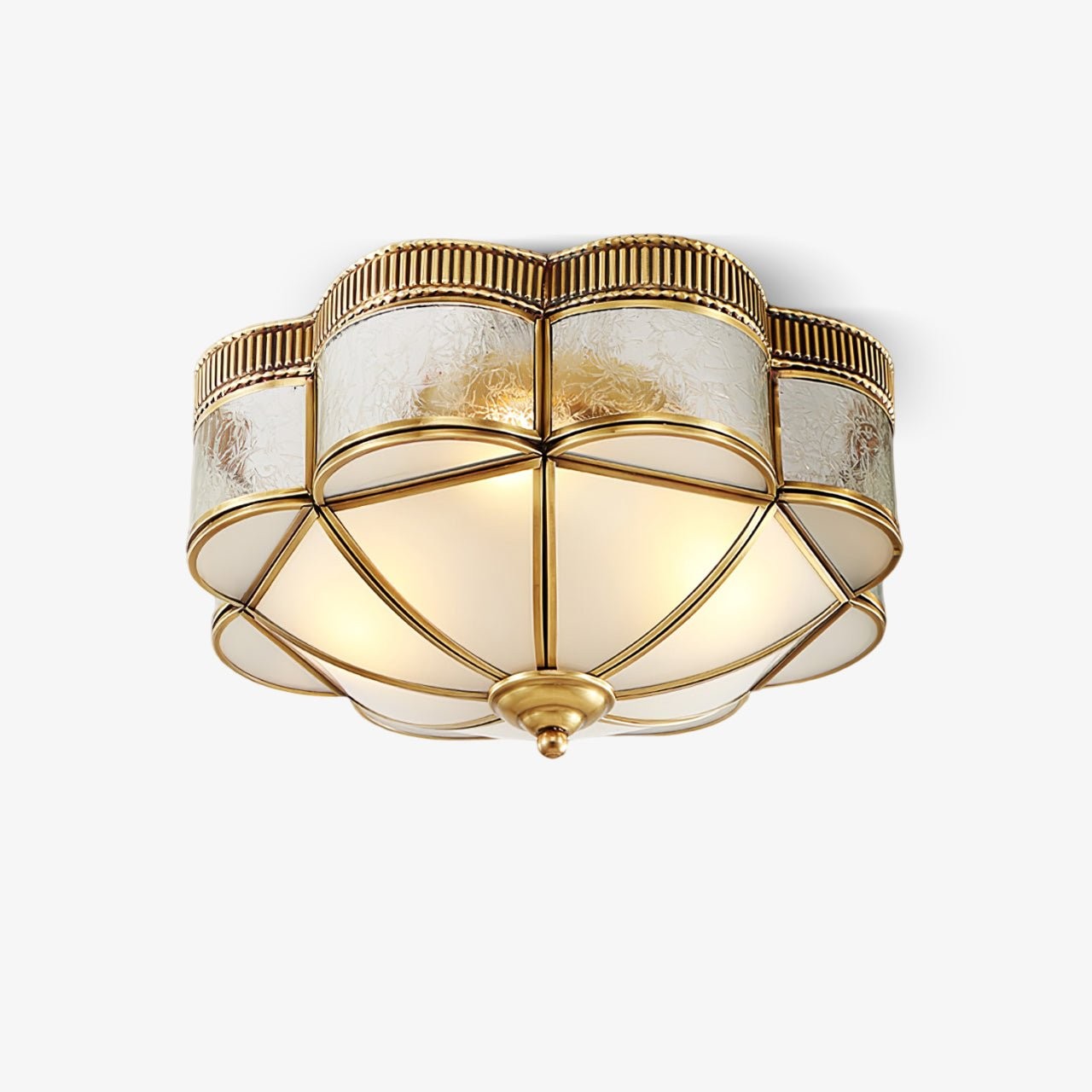Brass Domed Flush Ceiling Lamp K274