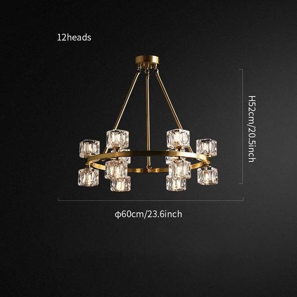 Crystal Round Chandelier/Brass Crystal Series