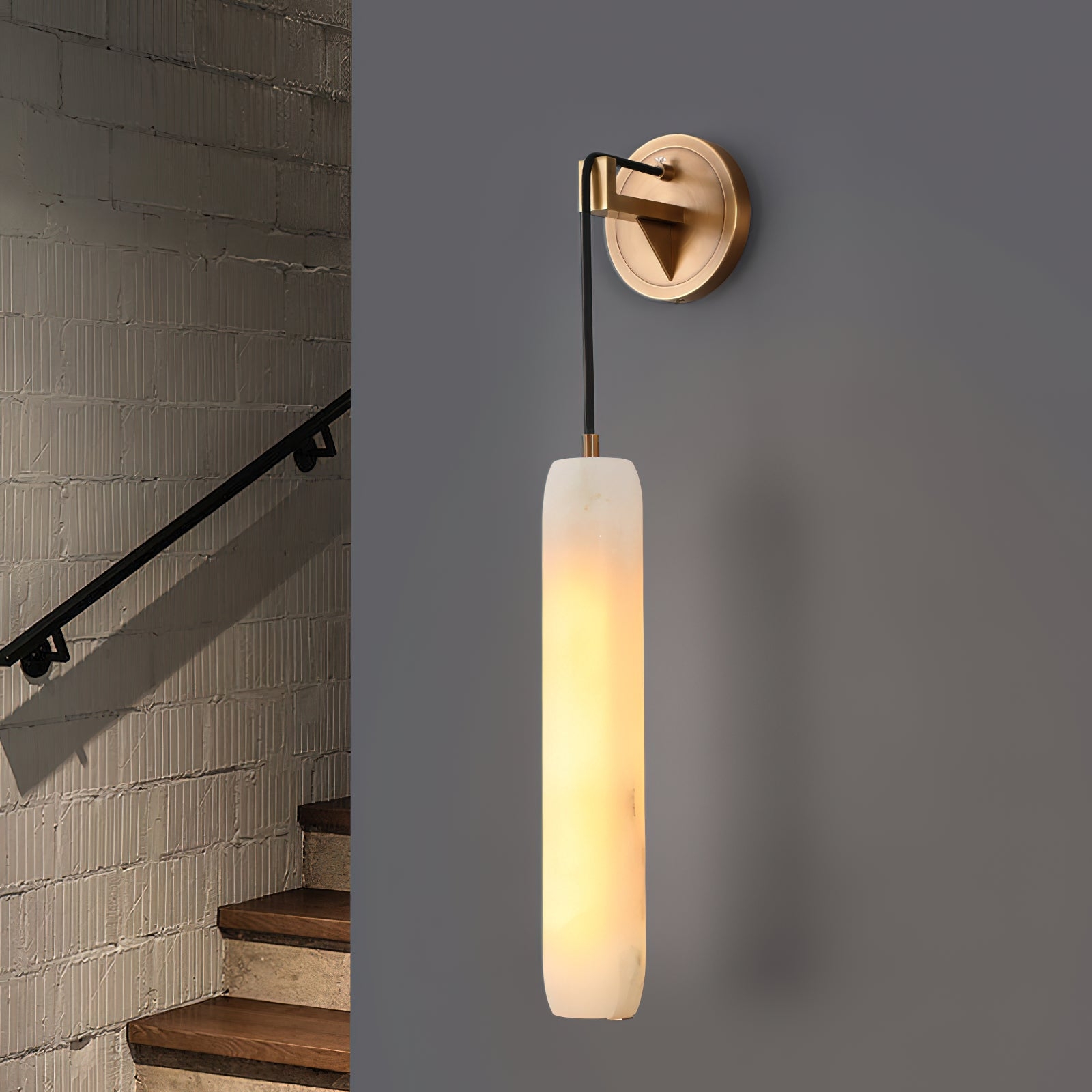 Alabaster Flute Wall Lamp D437