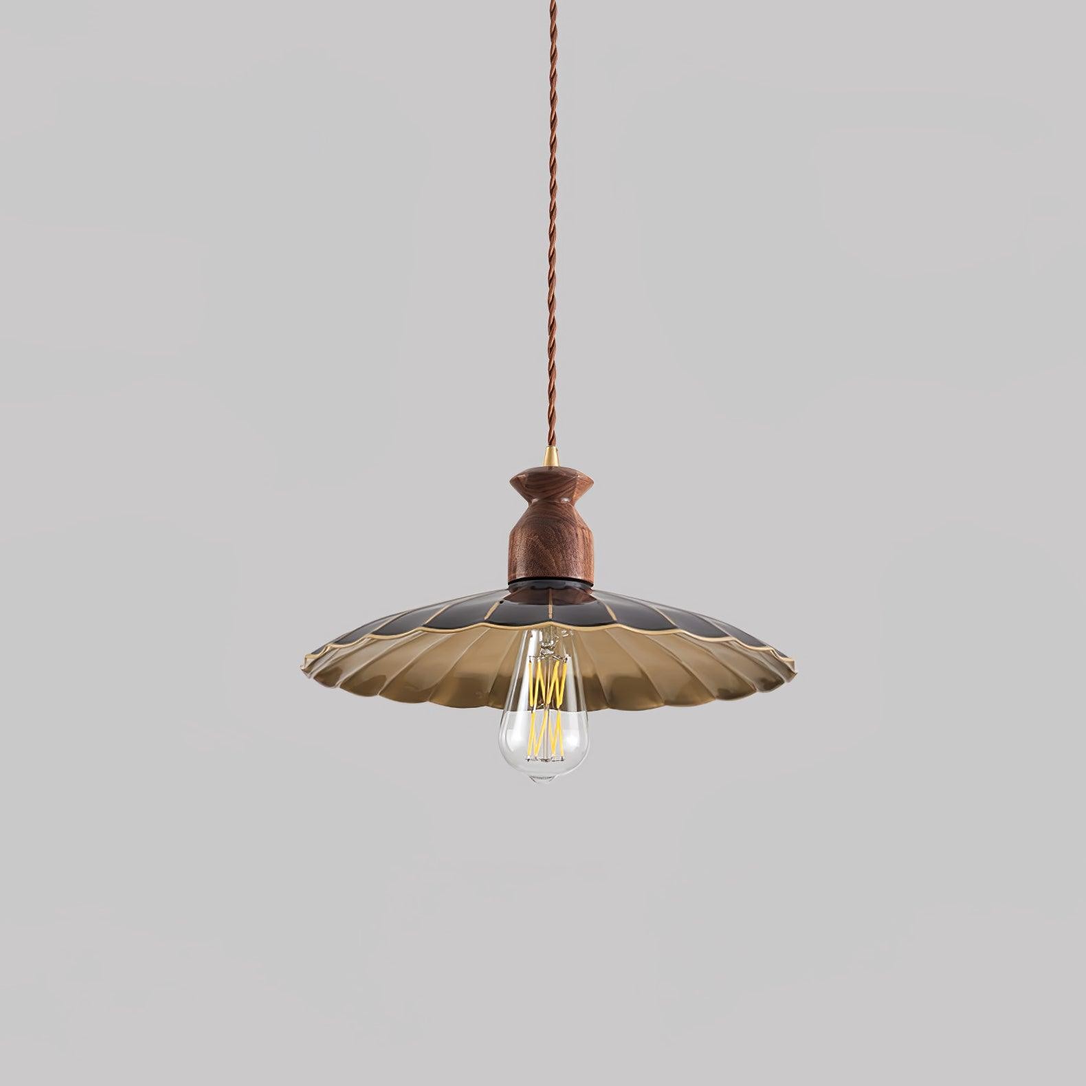 Round Brass Metal Badge Gold Pendant Lamp K272