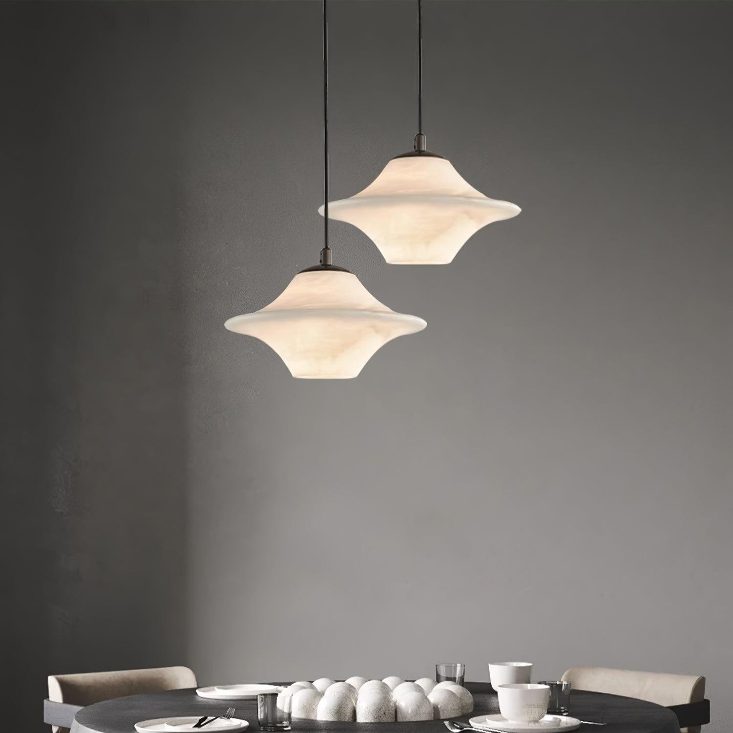 Saucer Alabaster Pendant Light K658
